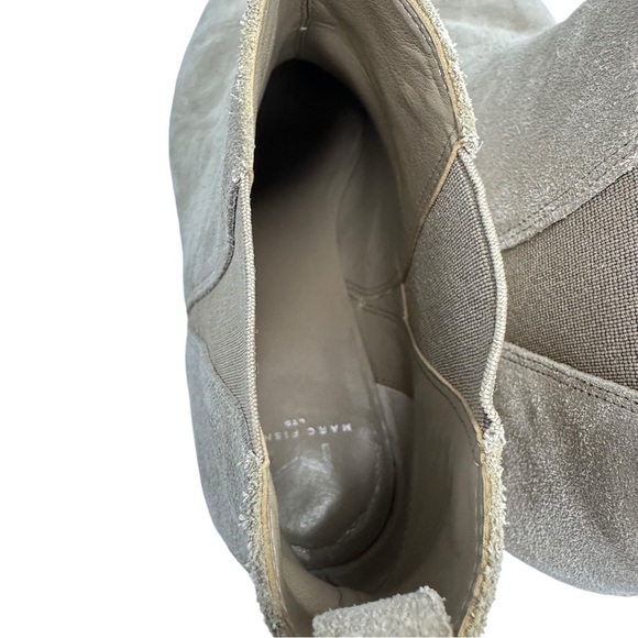 Marc Fisher Beige Yale Pointy‎ Toe Chelsea Suede Leather Women’s Bootie Size 8M - Picture 5 of 14